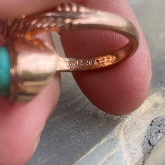 Timna Jewelry Copper & Turquoise Ring - Picture 5 of 5